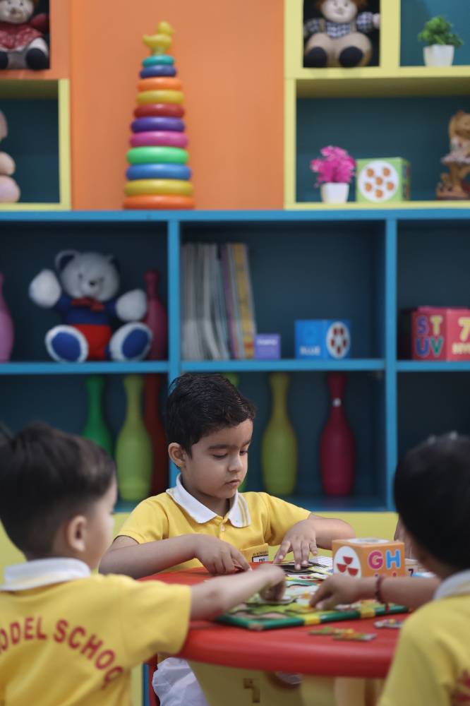 Art and play activities at Pink Model Pre-primary Wing